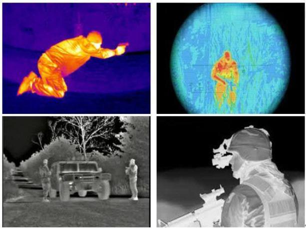 Thermal imaging scope screen display