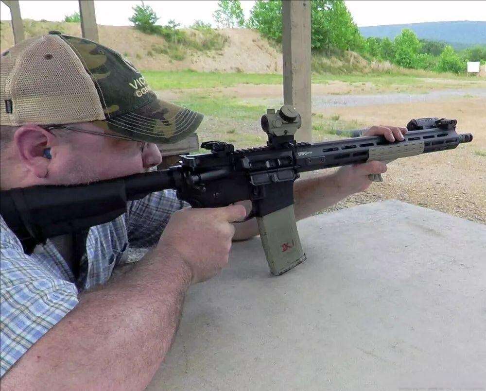 Shooting test with a rifle