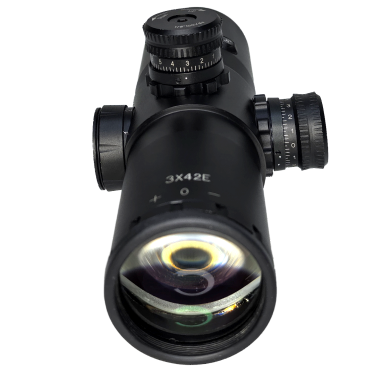 Rugged 3×42 Laser Rifle Scope HUQ342 5