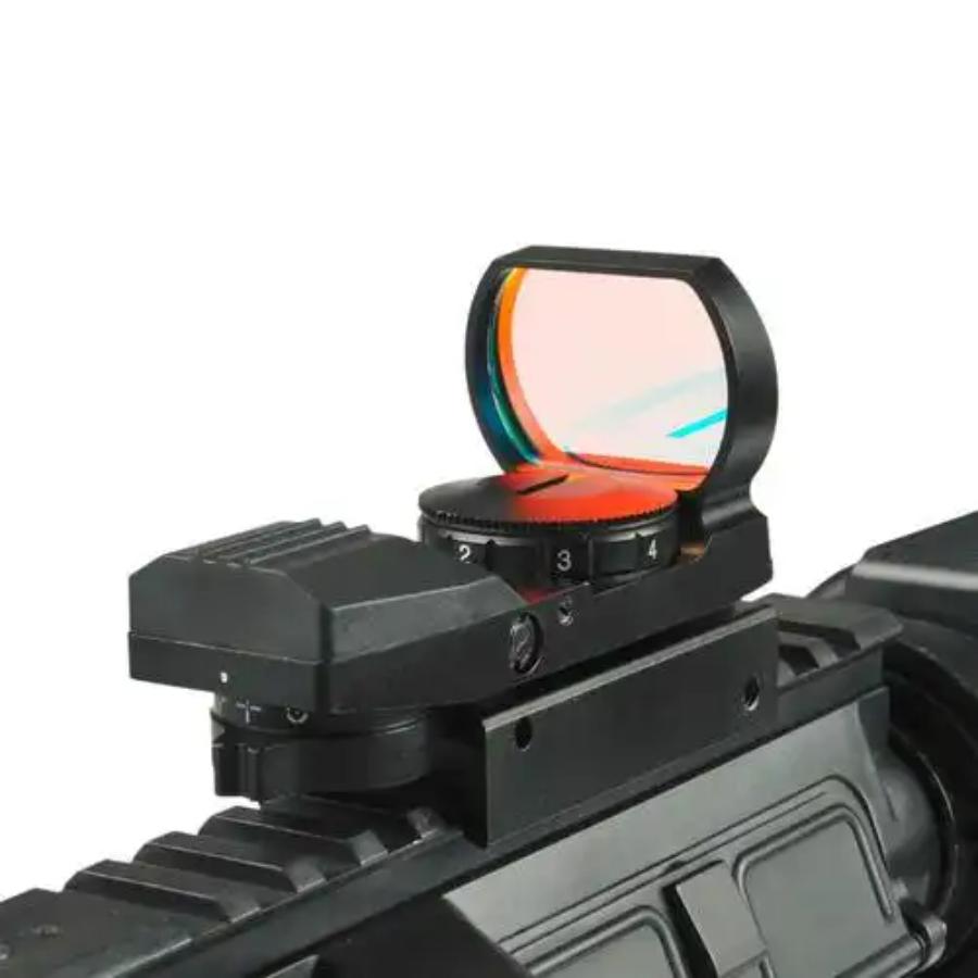red dot sight on rifle