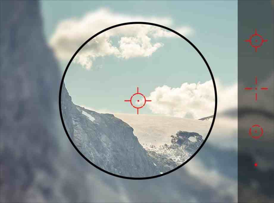 red dot sight use in three areas