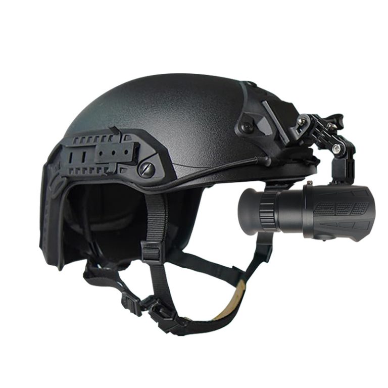Helmet with night vision goggles