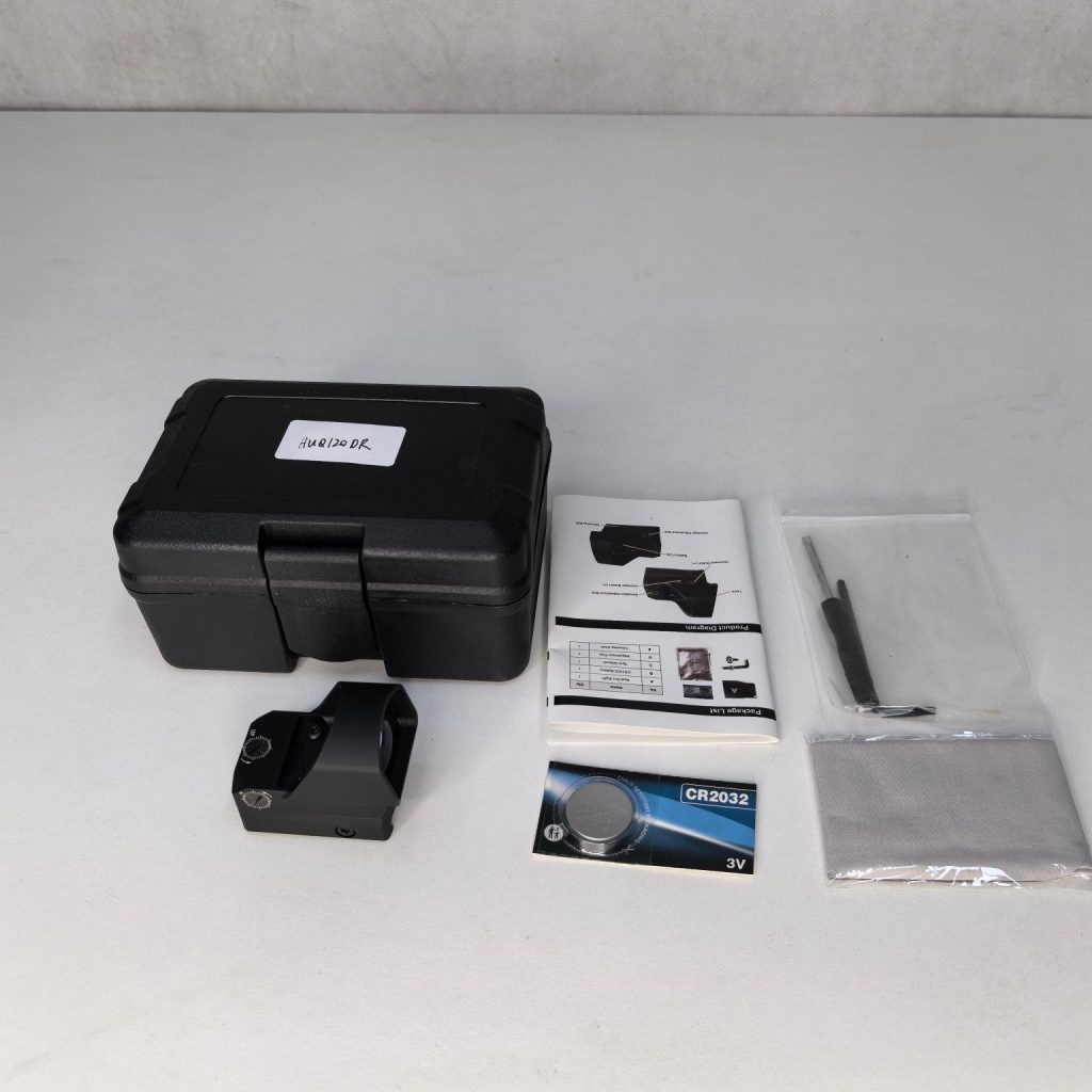 Multi-pattern Open Reflex Tactical-grade with Power-saving LED Large Window Pistol Crossbow Red Dot Sight HUQ1202OR