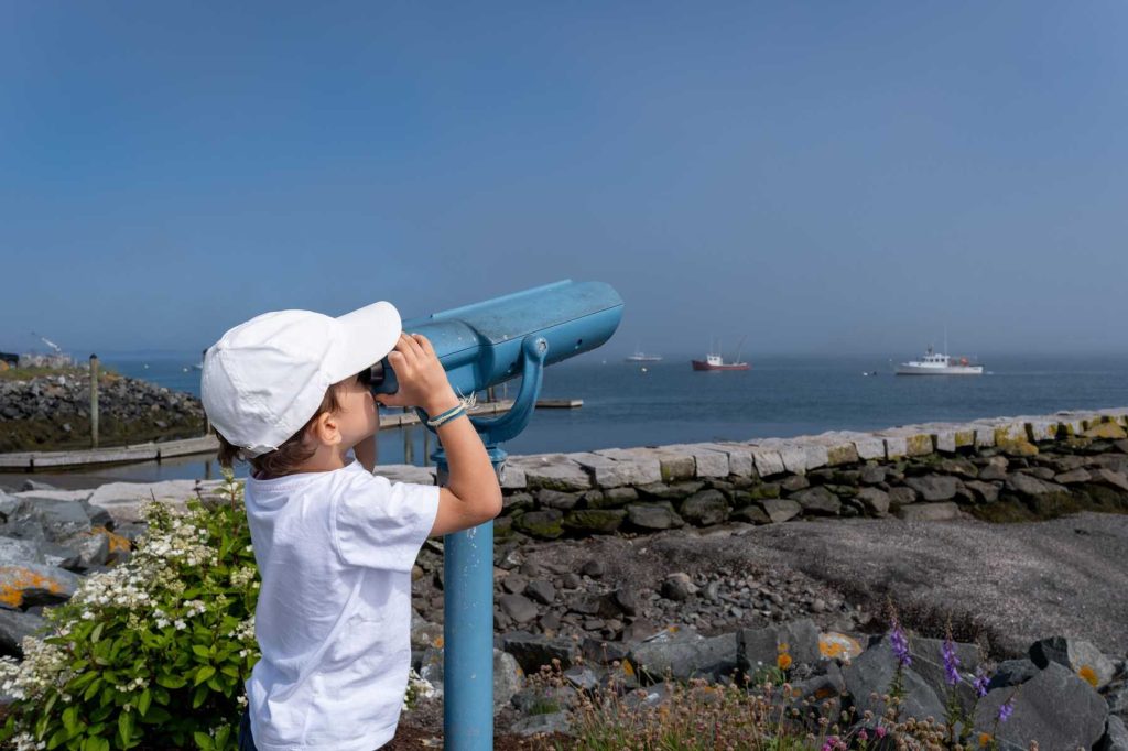 Binoculars on the observation deck