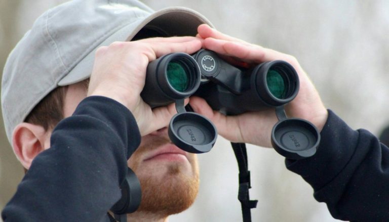Watching with binoculars