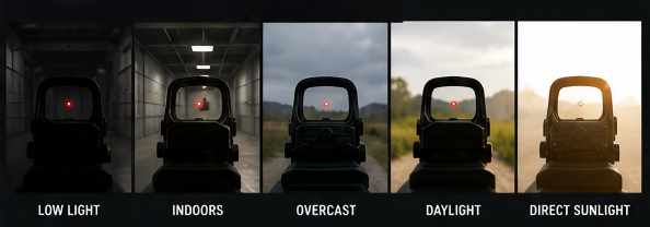Red Dot Visibility in Different Lighting Conditions