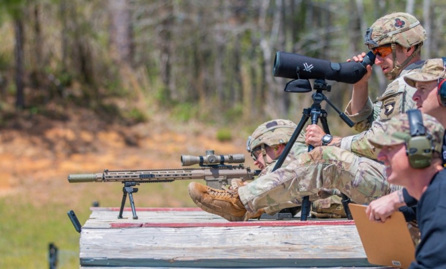 Using a spotting scope for target shooting
