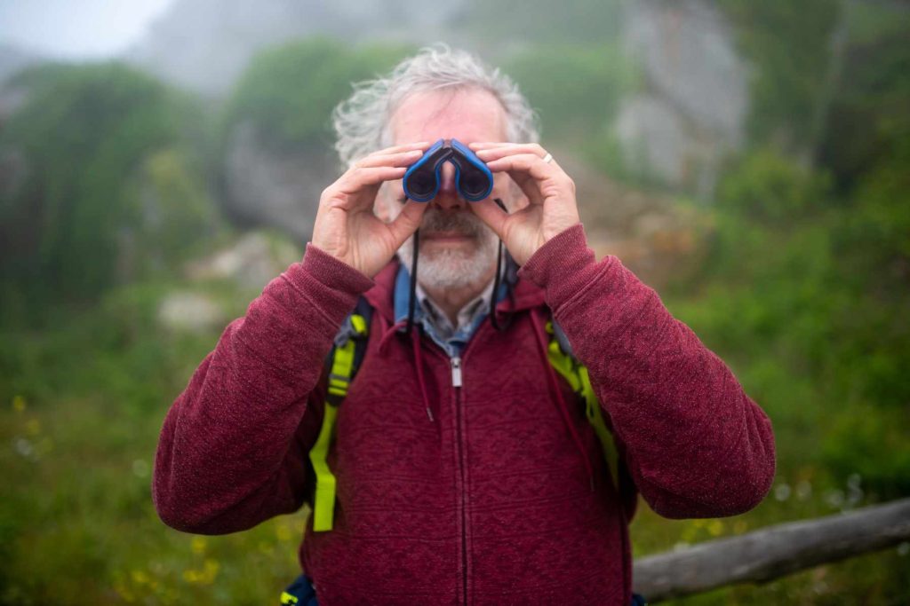 Using binoculars outdoors 3