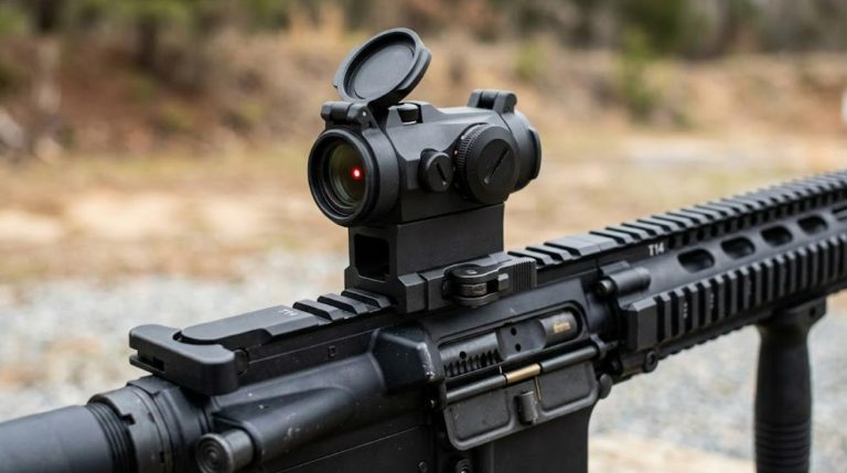 ar15-red-dot-sight-mounted-on-upper-receiver