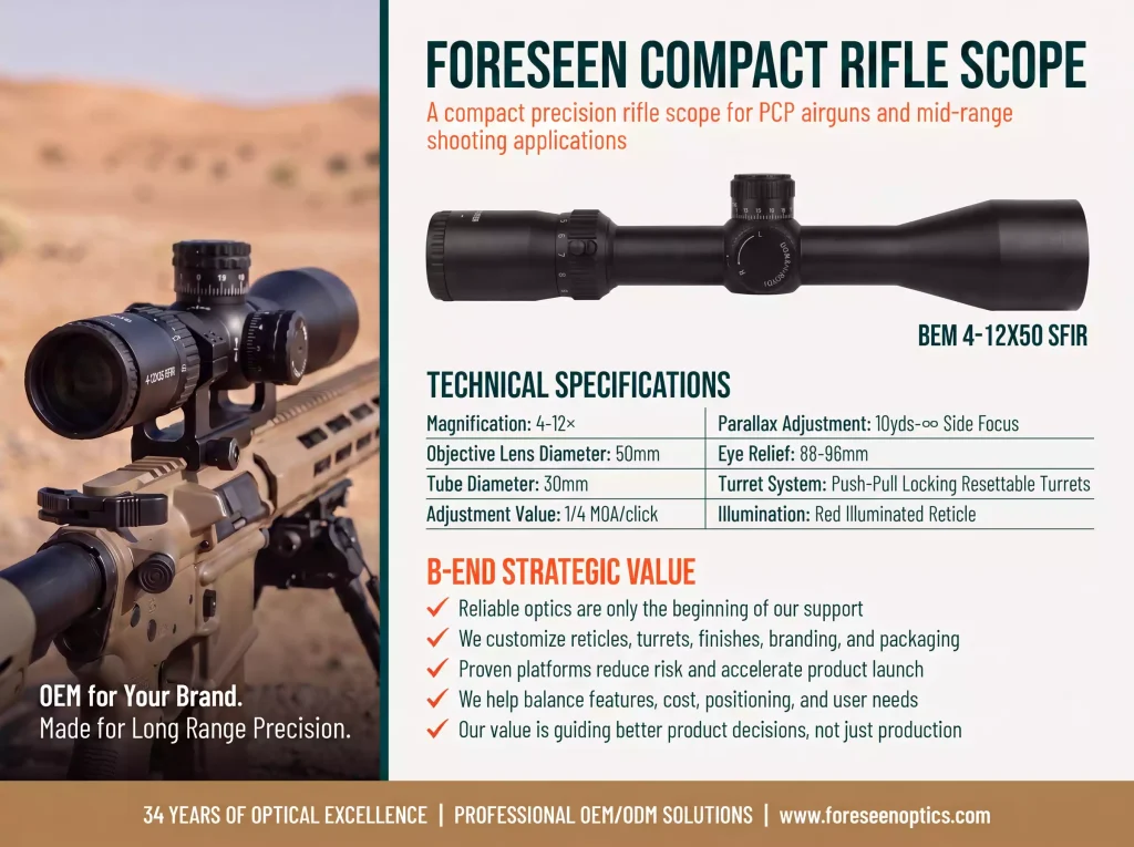General & Mid-Range Hunting Scopes BEM4-12X501 SFIR