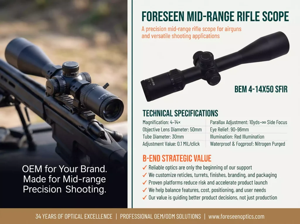General & Mid-Range Hunting Scopes BEM4-14X501SFIR
