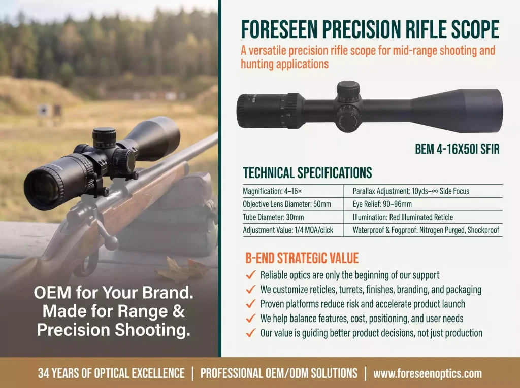 Long Range Hunting Scopes BEM4-16X501SFIR