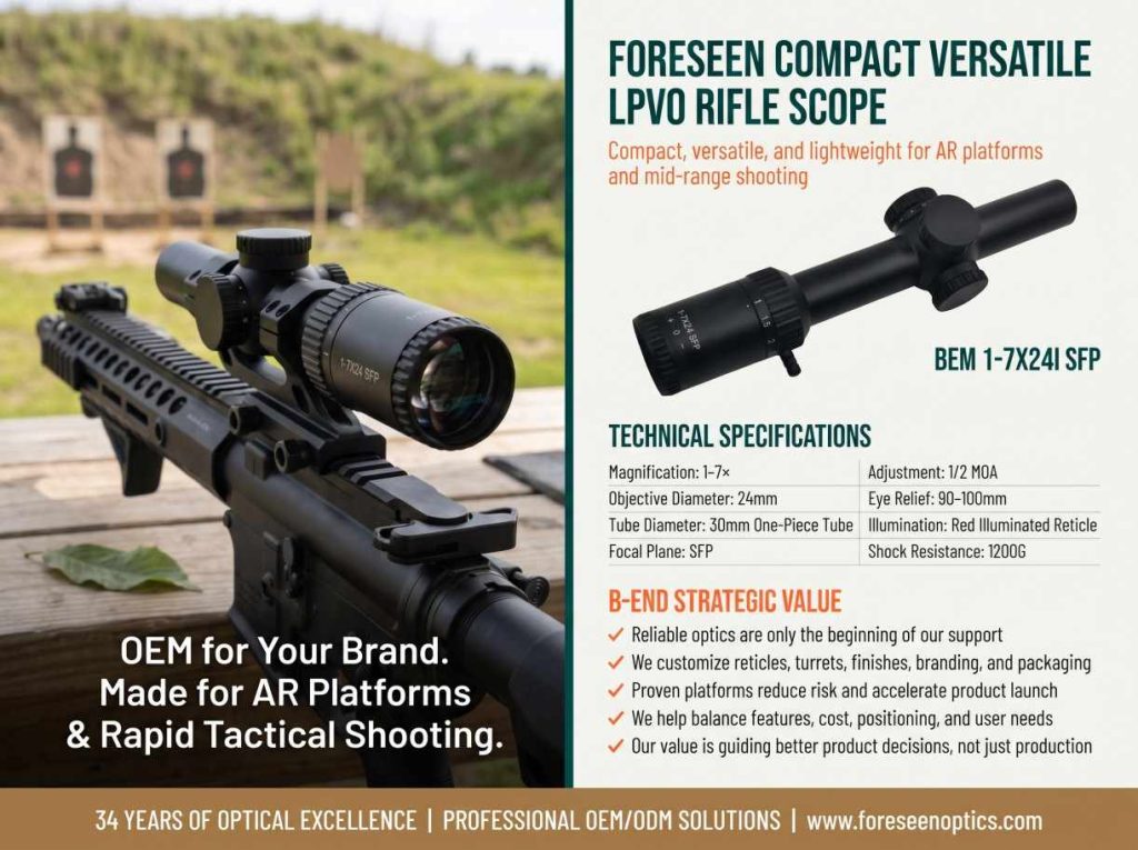 24mm LPVO Scopes BEM1-7X241 SFP