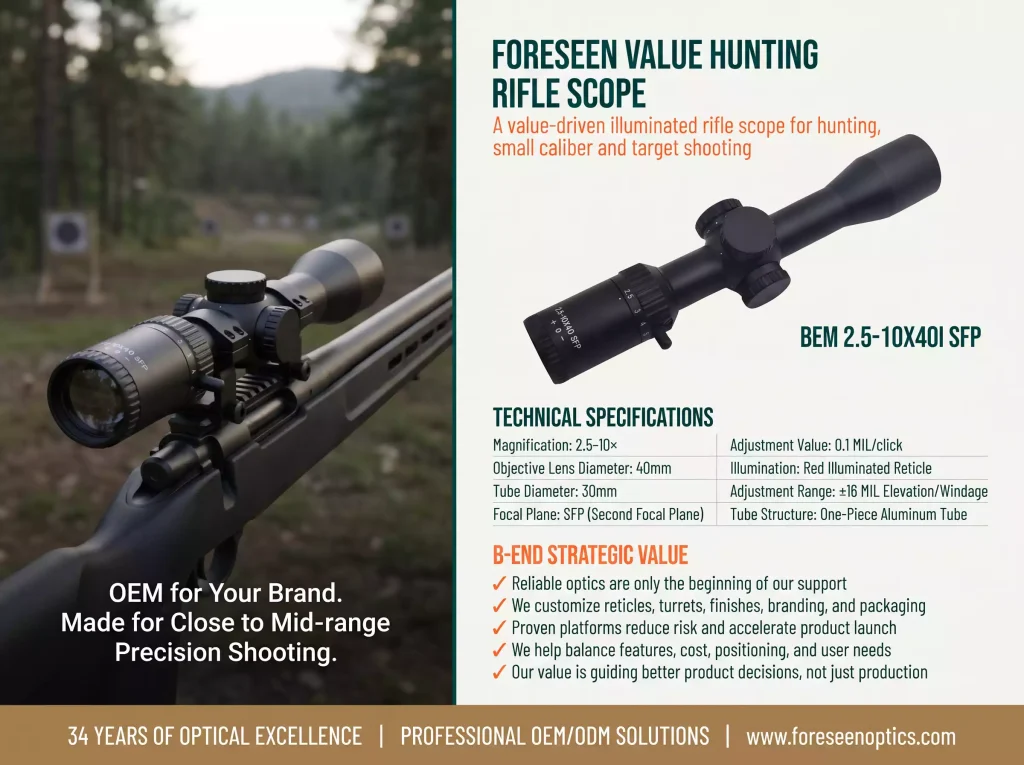 General & Mid-Range Hunting Scopes BEM2.5-10X401 SFP