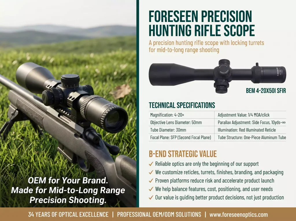 Long Range Hunting Scopes BEM4-20X501SFIR
