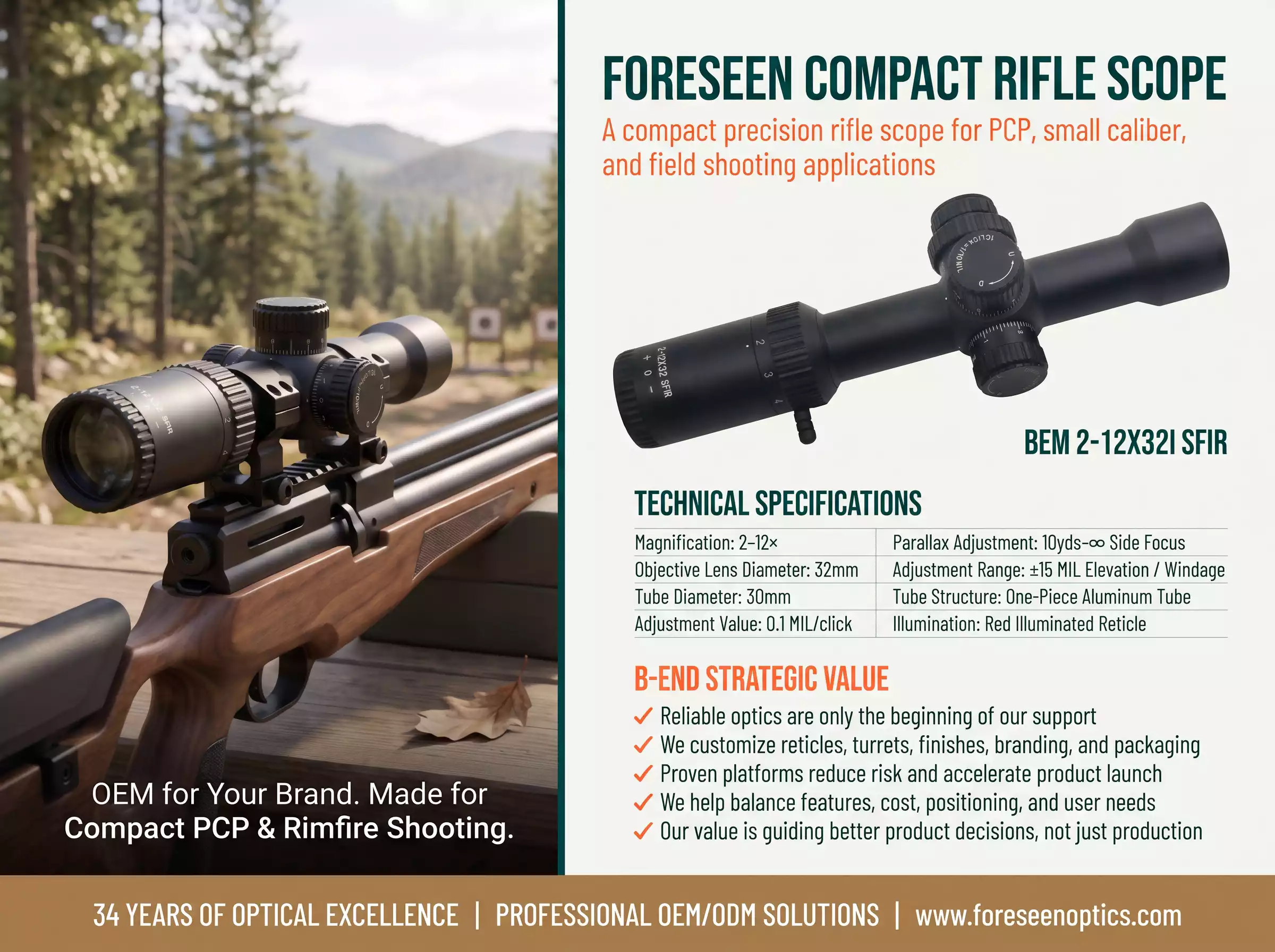 General & Mid-Range Hunting Scopes BEM2-12X321 SFIR