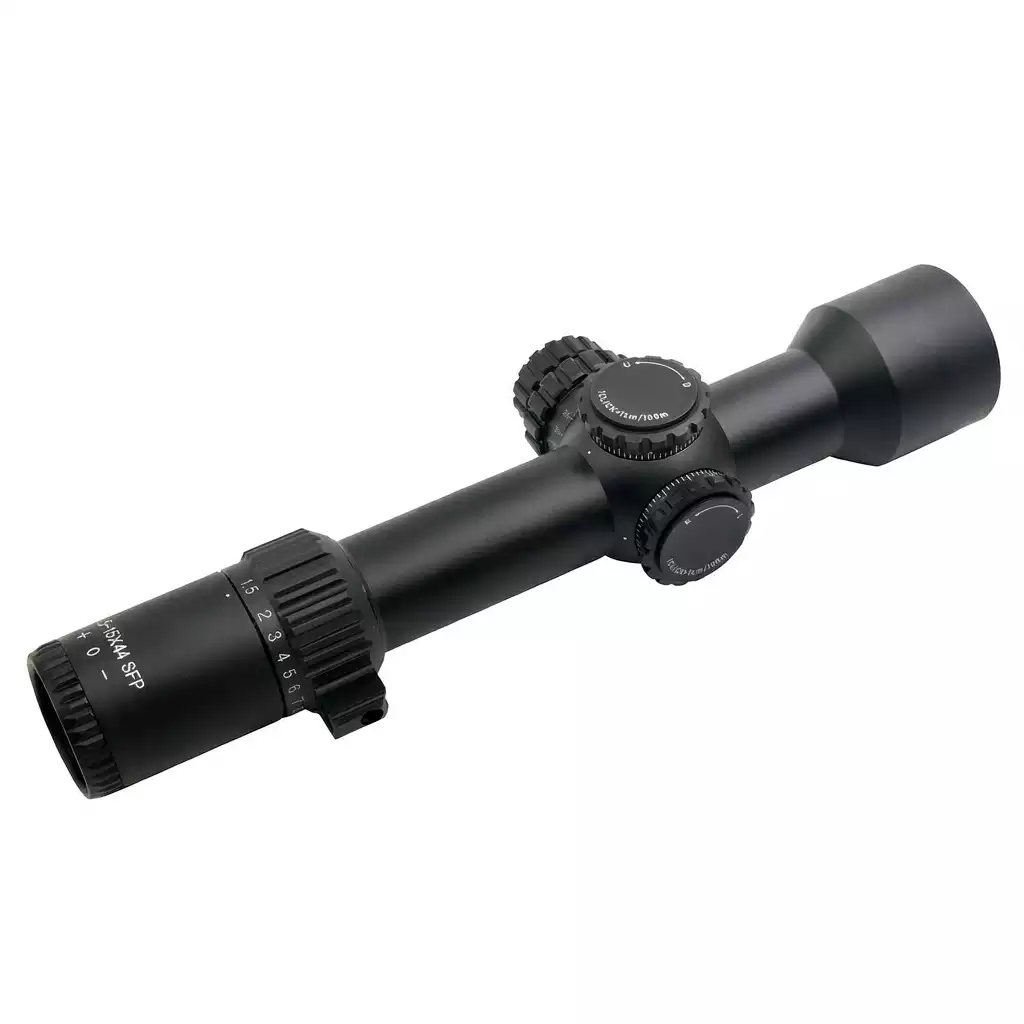 High-Zoom Large-Objective Rifle Scopes | 1.5-15x44 SFP Rifle Scope with 34mm Tube, Red Illumination, Side Parallax and Push-Pull Locking Turrets BEM1.5-15X44 SFIR