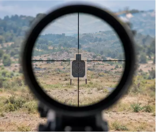 Long-distance target with high degree of blurring
